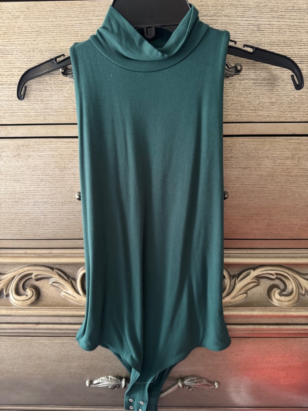 Dynamite Forest Green Tank with Mock Neck